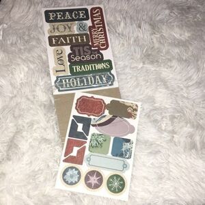 Creative memories vtg 22 die cut shapes holiday love faith joy color